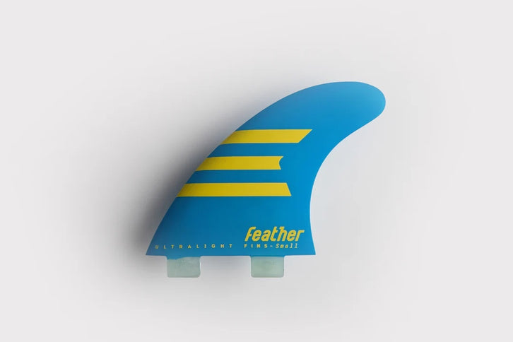 Feather Fins Feather Fins Dual Tab Ultralight HC Thruster Blue/Yellow
