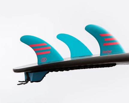 Feather Fins Feather Fins Dual Tab Ultralight HC Thruster Light Blue