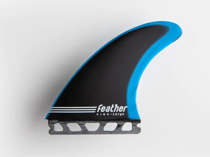 Feather Fins Feather Fins Single Tab Fiberglass Thruster Black Blue
