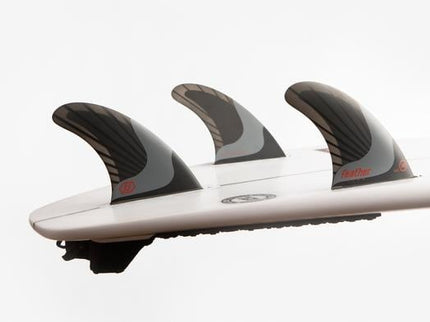 Feather Fins Feather Fins Single Tab Superlight Thruster Black Hexa Core