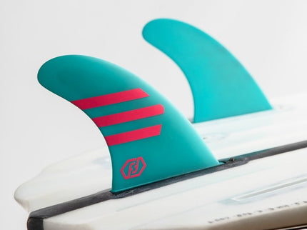 Feather Fins Feather Fins Single Tab Ultralight Epoxy HC Thruster Blue/Pink