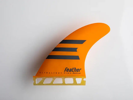 Feather Fins Feather Fins Single Tab Ultralight Epoxy HC Thruster Fins Orange