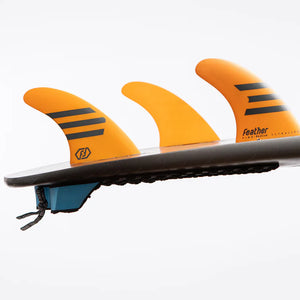 Feather Fins Feather Fins Single Tab Ultralight Epoxy HC Thruster Fins Orange