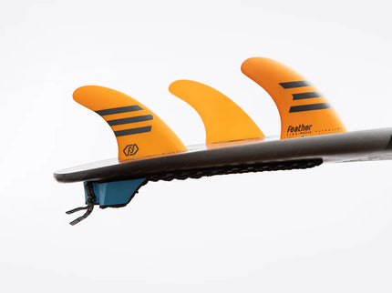 Feather Fins Feather Fins Single Tab Ultralight Epoxy HC Thruster Fins Orange