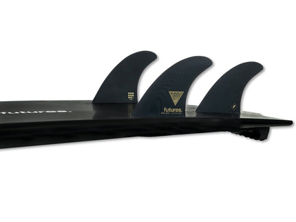 Futures Fins Futures Dark Arts Fiberglass Thruster Fins Black Gold Large