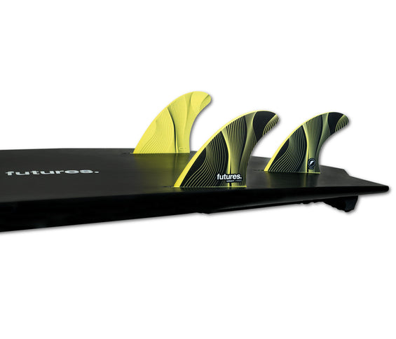 Futures Fins Futures Fins P6 RTX Legacy Series Thruster Medium Yellow