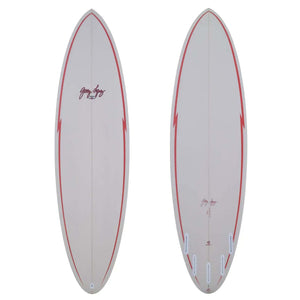 Gerry Lopez Surfboards Gerry Lopez Squirty - Fusion HD - Futures - 5 Fin 6'0 Clear