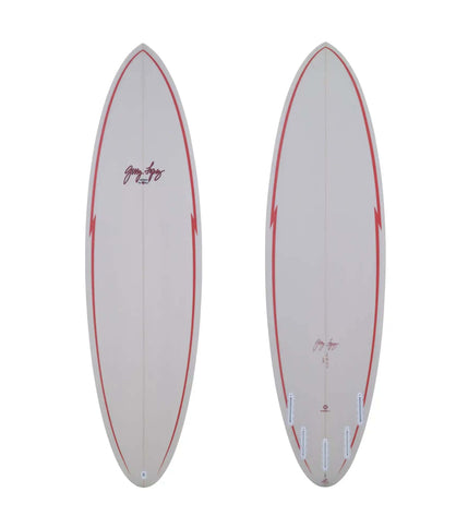 Gerry Lopez Surfboards Gerry Lopez Squirty - Fusion HD - Futures - 5 Fin 6'4 Clear