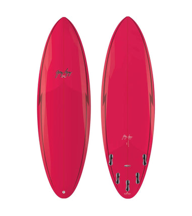 Gerry Lopez Surfboards Gerry Lopez Squirty - Trueride PU - FCS II - 5 Fin 6'4 Red