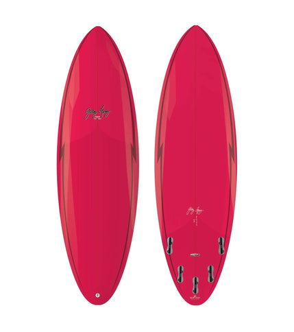 Gerry Lopez Surfboards Gerry Lopez Squirty - Trueride PU - FCS II - 5 Fin 6'4 Red