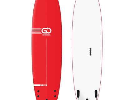 GO GO Softboards School and Rental Range - Wood Sandwich Tech - 3 Fin 8'6 Red