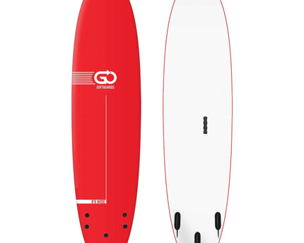 GO GO Softboards School and Rental Range - Wood Sandwich Tech - 3 Fin 8'6 Red