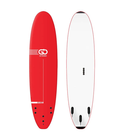 GO GO Softboards School and Rental Range - Wood Sandwich Tech - 3 Fin 8'6 Red