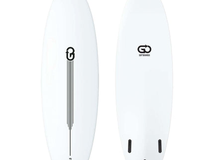GO GO Softboards Surf Range - Fiber Tech - 3 Fin 6'0 White