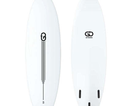 GO GO Softboards Surf Range - Fiber Tech - 3 Fin 6'0 White