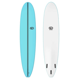 GO GO Softboards Surf Range - Fiber Tech - 3 Fin 9'0 Light Blue