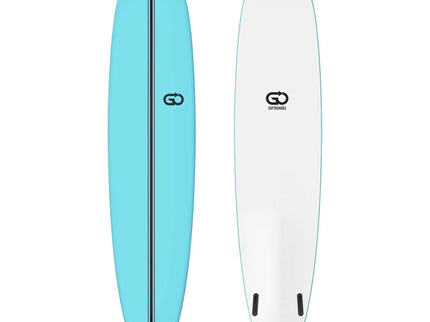 GO GO Softboards Surf Range - Fiber Tech - 3 Fin 9'0 Light Blue