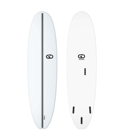 GO GO Softboards Surf Wide Range - Fiber Tech - 3 Fin 7'6 White