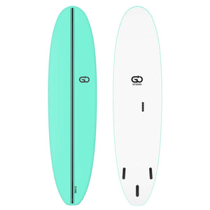 GO GO Softboards Surf Wide Range - Fiber Tech - 3 Fin 8'0 Green