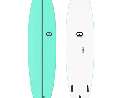 GO GO Softboards Surf Wide Range - Fiber Tech - 3 Fin 8'0 Green