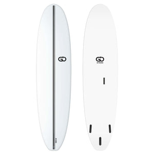 GO GO Softboards Surf Wide Range - Fiber Tech - 3 Fin 8'6 White