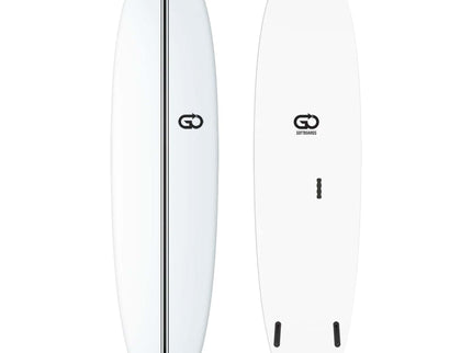 GO GO Softboards Surf Wide Range - Fiber Tech - 3 Fin 8'6 White