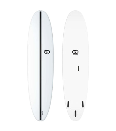 GO GO Softboards Surf Wide Range - Fiber Tech - 3 Fin 8'6 White