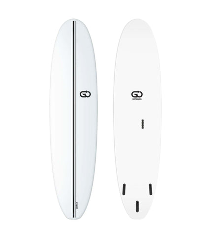 GO GO Softboards Surf Wide Range - Fiber Tech - 3 Fin 8'6 White