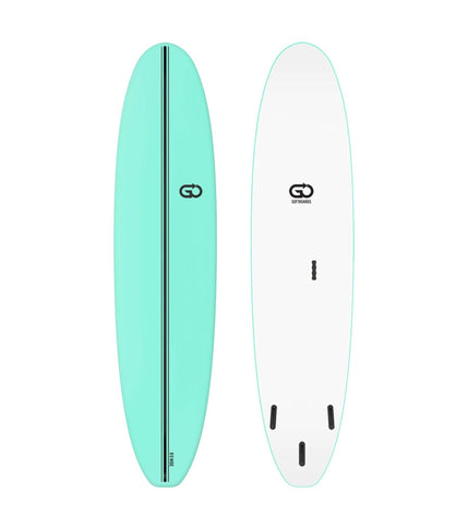 GO GO Softboards Surf Wide Range - Fiber Tech - 3 Fin 9'0 Green