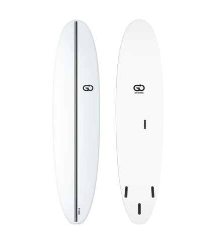 GO GO Softboards Surf Wide Range - Fiber Tech - 3 Fin 9'0 White