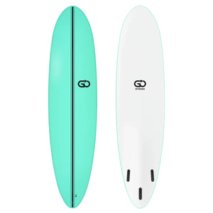GO Softboards GO Softboards Surf Range - Fiber Tech - 3 Fin - Green
