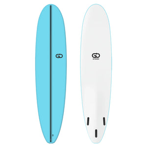 GO Softboards GO Softboards Surf Range - Fiber Tech - 3 Fin - Light Blue