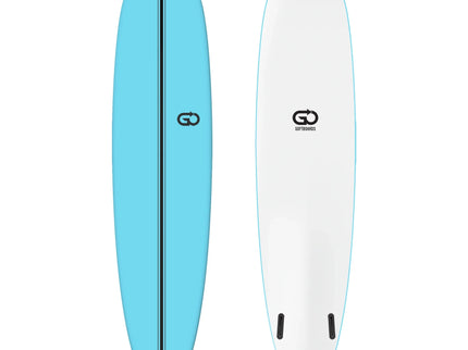GO Softboards GO Softboards Surf Range - Fiber Tech - 3 Fin - Light Blue
