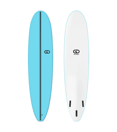 GO Softboards GO Softboards Surf Range - Fiber Tech - 3 Fin - Light Blue