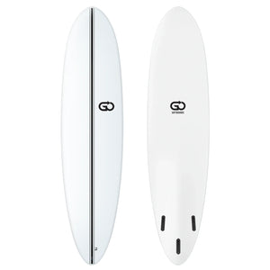 GO Softboards GO Softboards Surf Range - Fiber Tech - 3 Fin - White