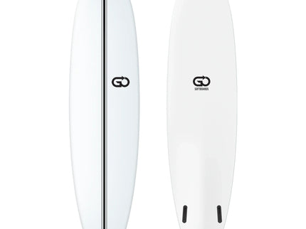 GO Softboards GO Softboards Surf Range - Fiber Tech - 3 Fin - White