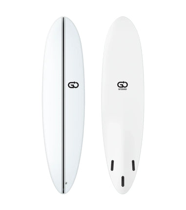 GO Softboards GO Softboards Surf Range - Fiber Tech - 3 Fin - White
