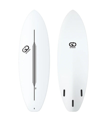 GO Softboards GO Softboards Surf Range - Fiber Tech - 3 Fin - White