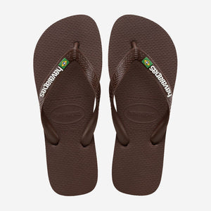 Havaianas Havaianas Brasil Logo Dark Brown Slippers