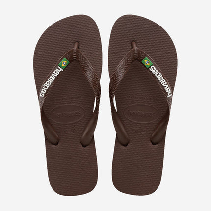 Havaianas Havaianas Brasil Logo Dark Brown Slippers