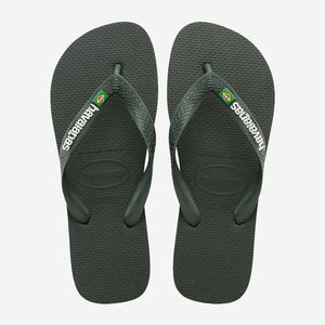 Havaianas Havaianas Brasil Logo Olive Green Slippers