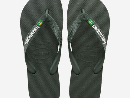 Havaianas Havaianas Brasil Logo Olive Green Slippers