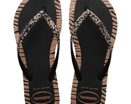 Havaianas Havaianas Slim Animals Fashion Black Slippers