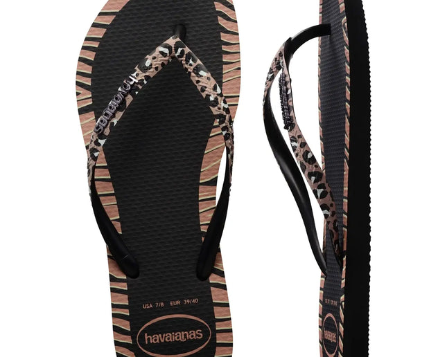 Havaianas Havaianas Slim Animals Fashion Black Slippers