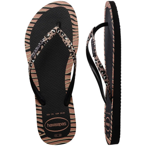 Havaianas Havaianas Slim Animals Fashion Black Slippers