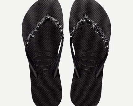 Havaianas Havaianas Slim Glitter II Black/Dark Grey Slippers