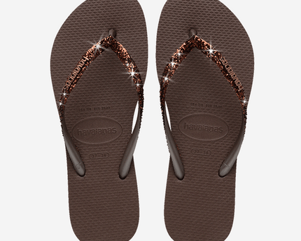 Havaianas Havaianas Slim Glitter II Slippers Dark Brown