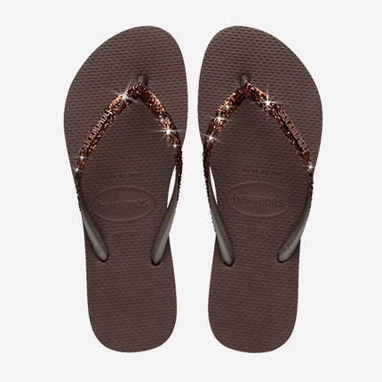 Havaianas Havaianas Slim Glitter II Slippers Dark Brown