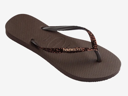 Havaianas Havaianas Slim Glitter II Slippers Dark Brown
