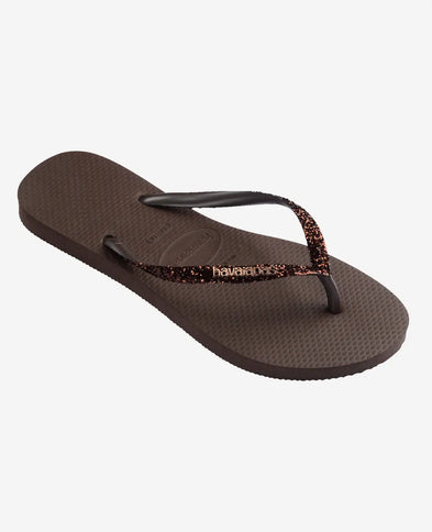 Havaianas Havaianas Slim Glitter II Slippers Dark Brown